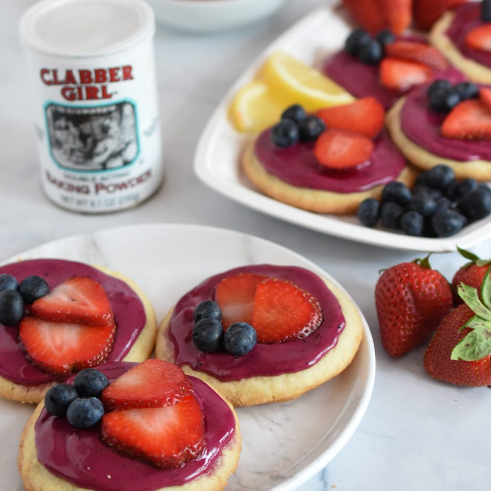 Lemon Cookies with Blueberry Frosting Clabber Girl (2) Lemon Cookies with Blueberry Frosting Clabber Girl (2)